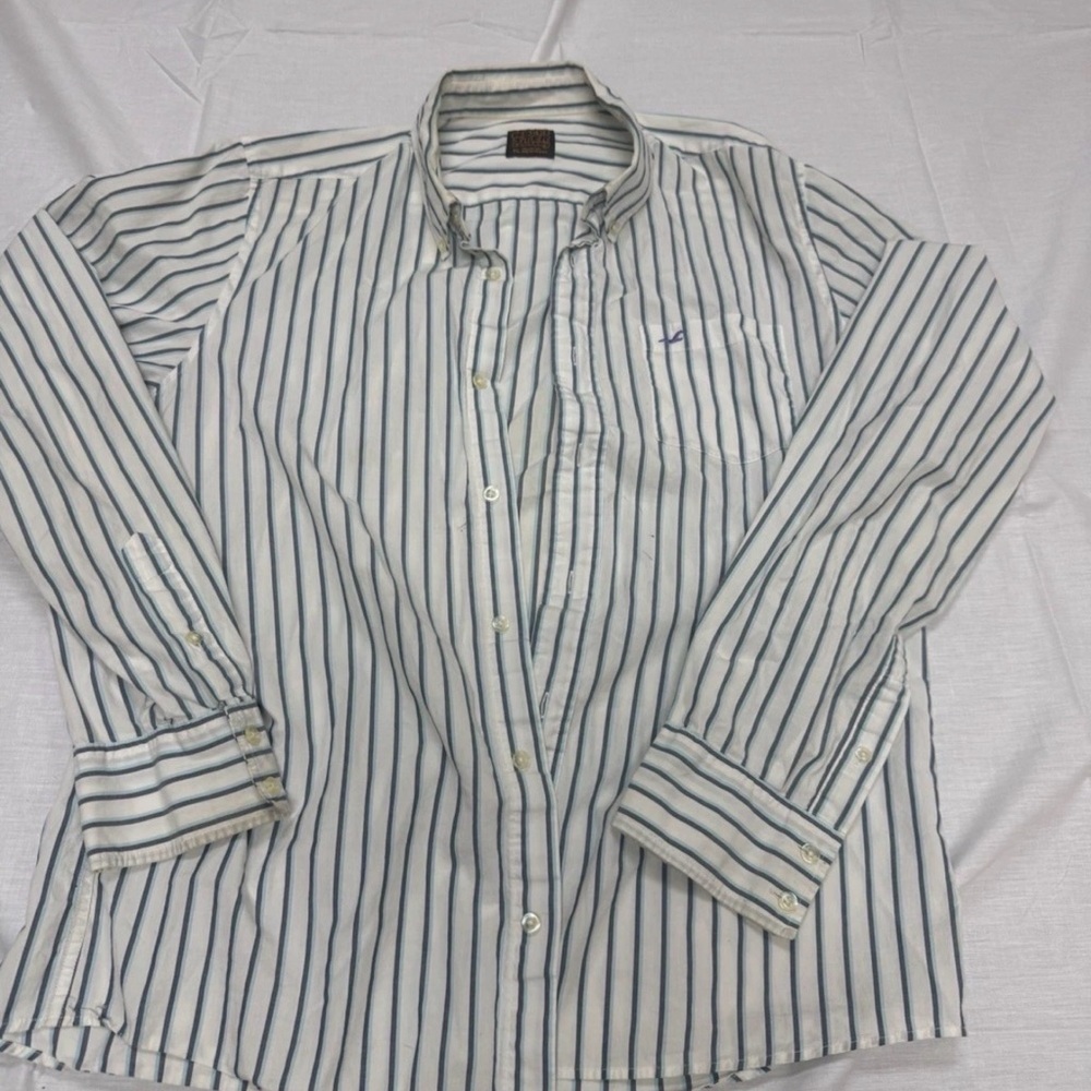 Hollister Long Sleeve Striped White Men’s Size X Large